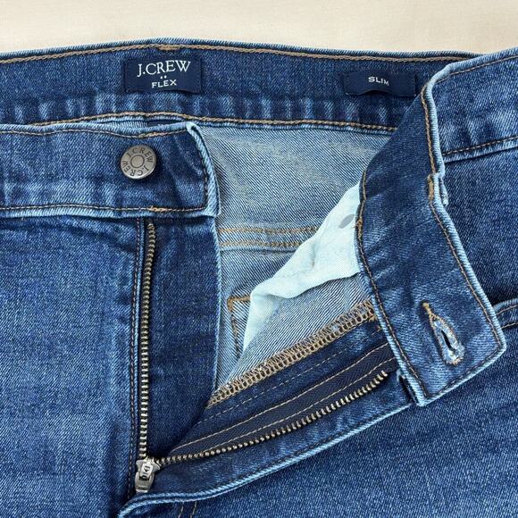 J Crew Factory Men's Slim-Fit Flex Blue Jeans 33/32 (33/31) Style AZ853 - Picture 11 of 12